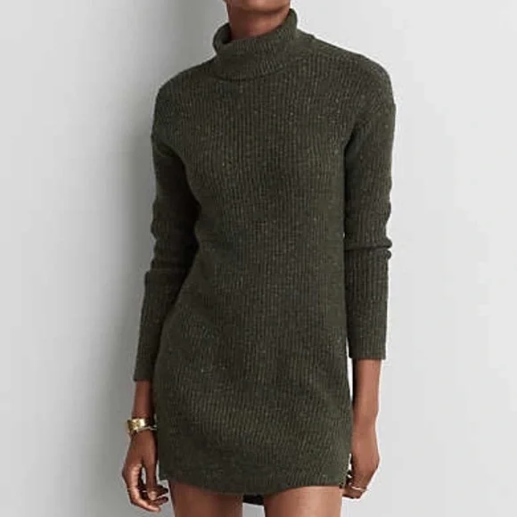 green emerald velvet dress Baltic Born Womens Suki V Neck Sweater Dress | Winter Green main image 1